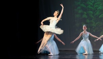 ballet dancer mid air