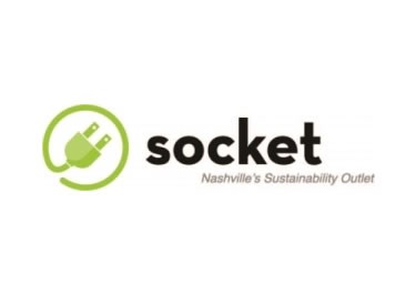 Socket program logo with electric plug