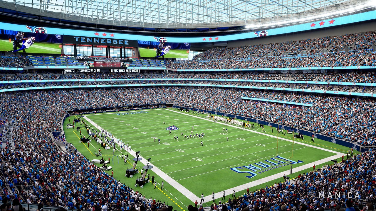 artist rendition of new enclosed Tennessee Titans stadium