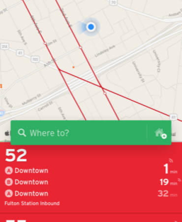 Transit app screenshot
