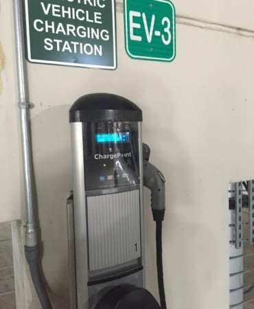 Electric Vehicle Charging port on Metro’s Fulton Campus