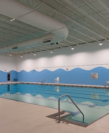 The renovated swimming pool at Hartman Park Community Center