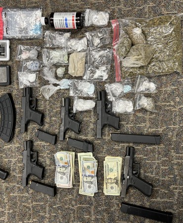 Recovered drugs and firearms